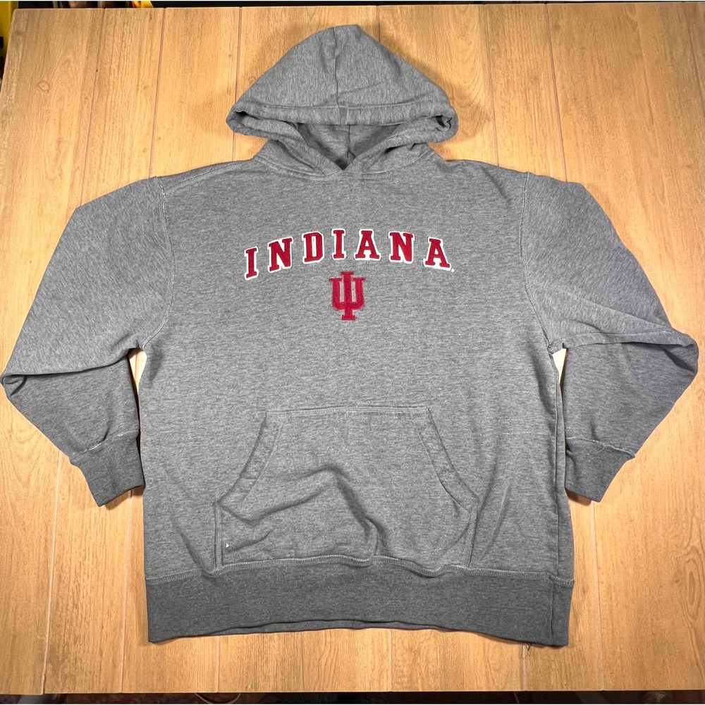 Grey‎ Indiana Hoosiers Hoodie Pullover Sweatshirt Men's NCAA Basketball
